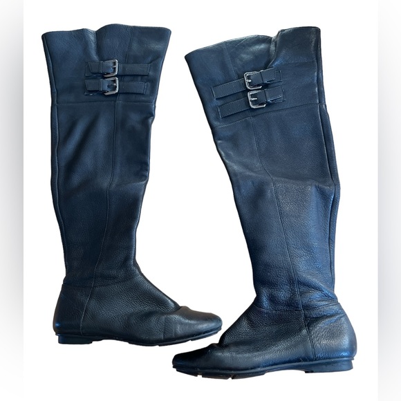 Calvin Klein black knee boots size 7.5 - Picture 1 of 7